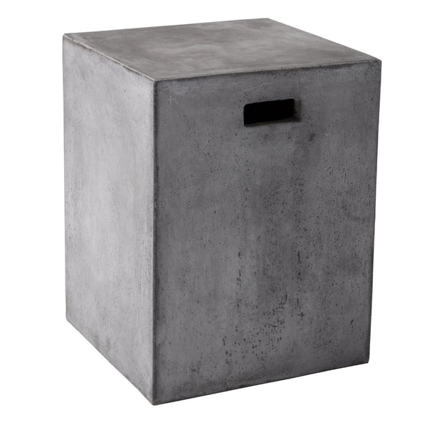 Sunpan CASTOR End Table - Urban Chic Accent Piece with Industrial Concrete Look for Modern Living Spaces Grey 68018