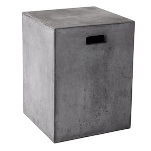 Sunpan Castor End Table - Urban Chic Concrete Design Perfect for Modern Interiors and Stylish Outdoor Spaces Grey