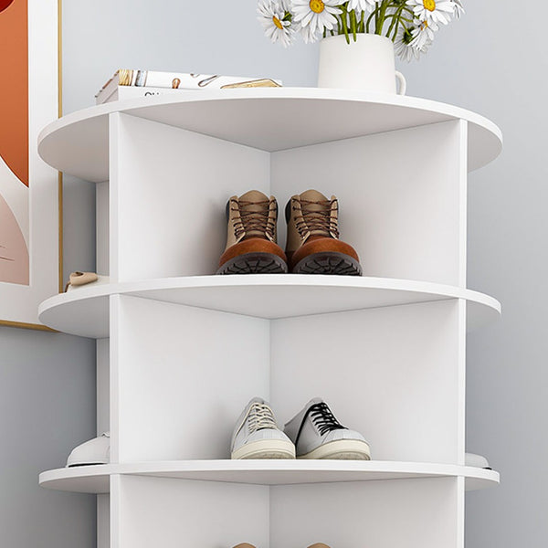English Elm Rotating Seven Tier Shoe Tower Organizer Holds 28 Pairs with Spinning Base W2699P390458