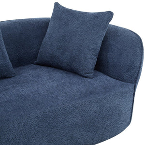 English Elm Christopher Knight Home® - 126" Curved Sectional Sofa – Luxurious Navy Boucle, Modular Design, Plush Foam For Ultimate Comfort N771P247830U_N771P247831U