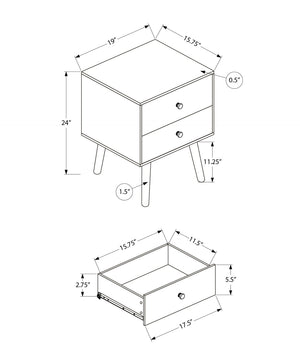 English Elm Accent Side Table Rustic Grey Laminate Compact Storage Cabinet Transitional Bedroom B2710P461697