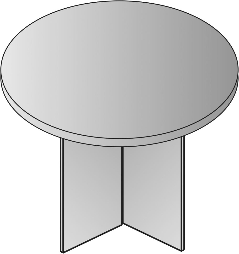OSP Home Furnishings Napa Round Dining Table Seats Four with Pedestal Base for Kitchen or Breakfast Nook NAP-27-SGW