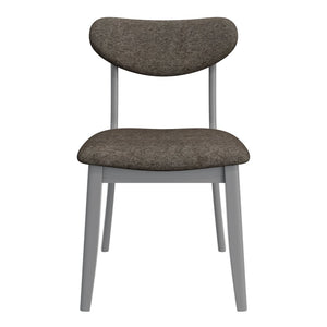 English Elm Dumfries Upholstered Armless Dining Chairs Set of 2 with Solid Wood Legs Modern Gray B127P495086