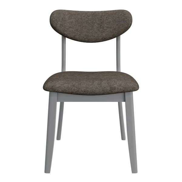 English Elm Dumfries Upholstered Armless Dining Chairs Set of 2 with Solid Wood Legs Modern Gray B127P495086