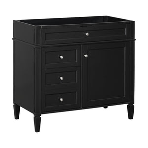 English Elm 36'' Modern Bathroom Vanity Cabinet With 2 Drawers, Tip-Out Storage & Solid Wood Frame Design N710P256582B
