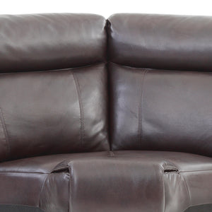 English Elm Ward G760B-W Wedge Dark Brown PU Faux Leather Sectional Connector 40"H x 66"W x 37"D Seating B078P301552