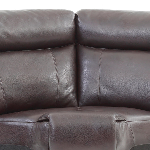 English Elm Ward G760B-W Wedge Dark Brown PU Faux Leather Sectional Connector 40"H x 66"W x 37"D Seating B078P301552