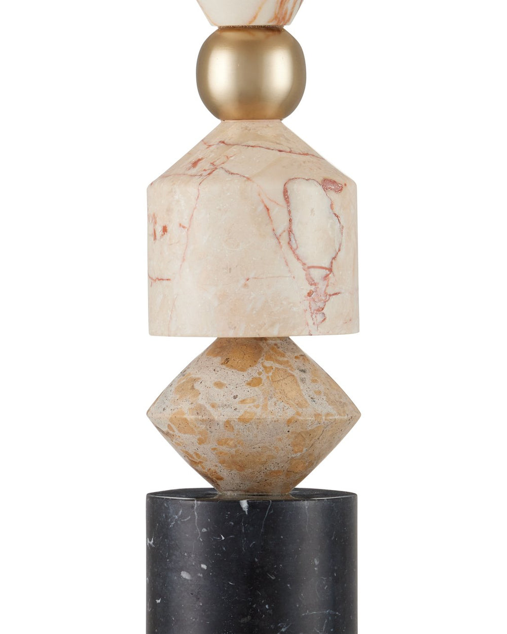 Currey & Company Seguso Table Lamp - Sculptural Design With Natural Stone & Golden Accents, Modern Home Decor Elegance White Black Marquina ,Fossil Beige ,Tennessee Pink Marble ,Golden Calacatta Marble ,Metal 6000-1047-currey-company