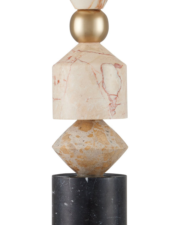 Currey & Company Seguso Table Lamp - Sculptural Design With Natural Stone & Golden Accents, Modern Home Decor Elegance White Black Marquina ,Fossil Beige ,Tennessee Pink Marble ,Golden Calacatta Marble ,Metal 6000-1047-currey-company