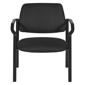 OSP Home Furnishings Big and Tall Guest Chair Heavy Duty Metal Frame with Plush Cushions for Office Use 55052B-231