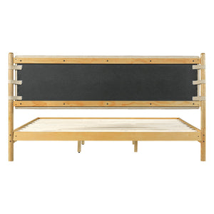 English Elm Christopher Knight Home® - Modern King Bed Frame Set with Two Nightstands, Sleek Wood Platform Bed with Headboard & Storage Drawers Beige,Natural N770S498N97A98A