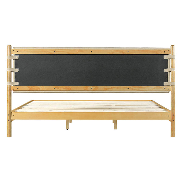 English Elm Christopher Knight Home® - Modern King Bed Frame Set with Two Nightstands, Sleek Wood Platform Bed with Headboard & Storage Drawers Beige,Natural N770S498N97A98A