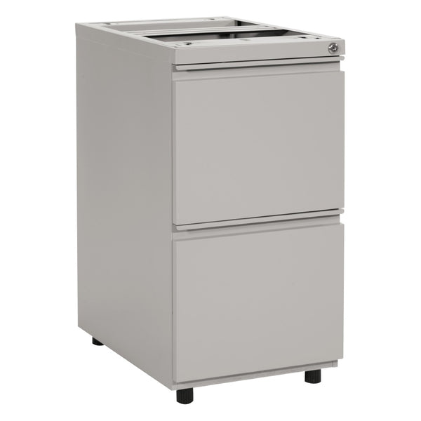 OSP Home Furnishings 22" Under Desk Pedestal with File Drawers Locking Storage and Ball Bearing Slides PTO22FF-HF