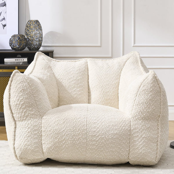 English Elm Sofa plush beanbag chair with superfiber cover and resilient foam filling for ultimate home comfort and relaxation Beige W1996P252264