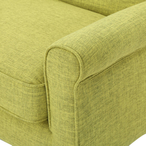 English Elm Christopher Knight Home® - Love mid-century two-seater loveseat with button-tufting, rolled arms, plush fabric and tapered legs Pale Green N771P202672L