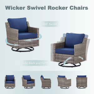 English Elm 73.2" Outdoor Handwoven Rattan 3 Seat Sofa with Olefin Cushions for Porch or Patio T3773P416345