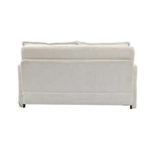 English Elm 59.5" Corduroy Convertible Sleeper Sofa with Usb Charging Ports and Storage Pockets W2606P252439