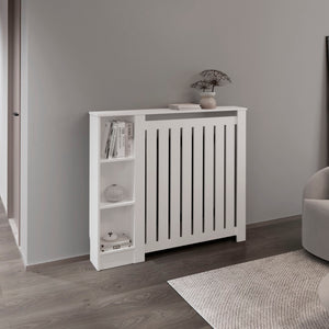 English Elm Radiator Cover Cabinet Slatted Ventilated Enclosure Matte Black Modern Minimalist Decor B070P337155