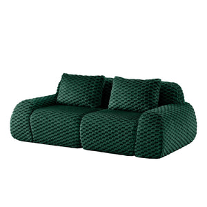 English Elm 82" Modular Sectional Sofa Flannelette Upholstery Deep Seat No Assembly Living Room Green W714P377092