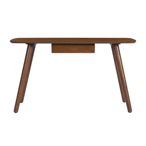 English Elm Christopher Knight Home® - Study Computer Desk 53" Walnut MDF Writing Table with Drawer, Figure-Eight Legs, Spacious Work Surface N770P323356D