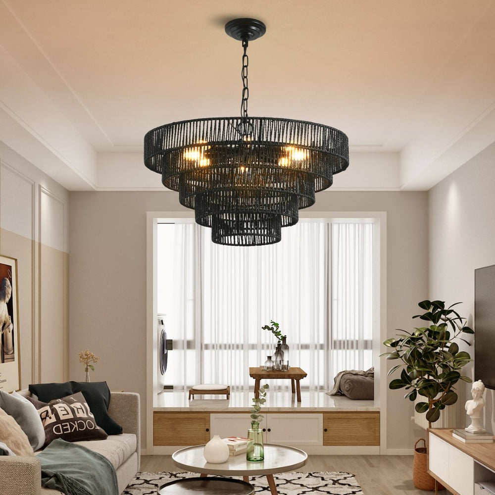 English Elm Modern Marble Resin Ring Pendant Warm Led Glow for Dining Rooms and Kitchen Islands W2312P415967