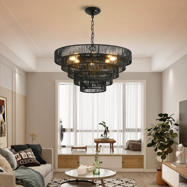 English Elm Modern Marble Resin Ring Pendant Warm Led Glow for Dining Rooms and Kitchen Islands W2312P415967