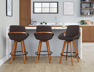 English Elm Dining/accent Chair Solid Wood Tapered Legs Cream Upholstery Mid-century Modern Seating B202P471197