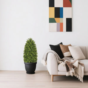 English Elm 3ft Faux Boxwood Cone Topiary Set of Two Uv Resistant Indoor Outdoor Entryway Trees W2945P323221