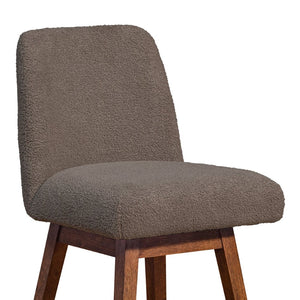 English Elm Amelia Boucle Upholstered Swivel Counterstool with Rubberwood Base for Kitchen Islands B2736P464895
