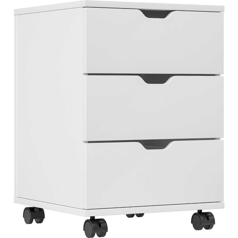 English Elm 3-drawer Rolling Wood File Cabinet with Locking Casters for Home Office Under Desk T3623P434196