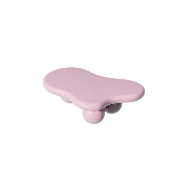 English Elm 40 Inch Cloud Shape Low Mdf Coffee Table with Ball Legs for Eclectic Living Rooms W1435S00018