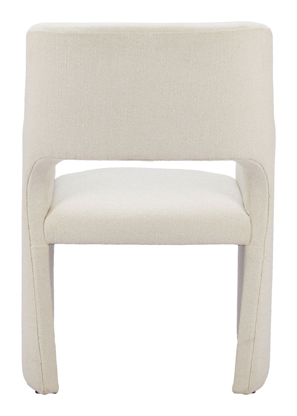 Minet Dining Chair Linen White 109998 Zuo Modern