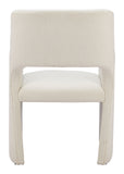 Minet Dining Chair Linen White 109998 Zuo Modern