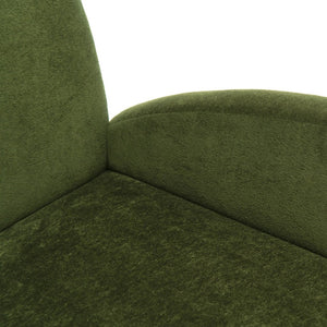 English Elm Lounge Accent Chair Velvet Upholstered Seat with Birch Legs for Compact Living Spaces Dark Green W2901P463303