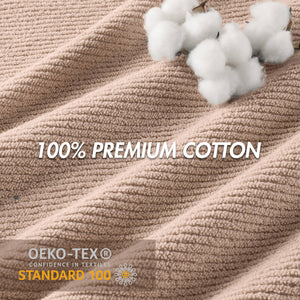 JLA Home Madison Park - 100% Cotton Diagonal Ribbed 6-Piece Towel Set - 500GSM Quick-Dry, Zero-Twist Plush, Durable Everyday Comfort MP73-8853