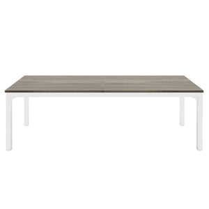 English Elm Dual Workstation Computer Desk with Iron Pipe Legs for Two Person Home Office Taupe T3971P460790