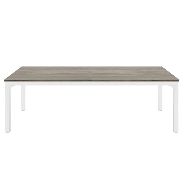 English Elm Dual Workstation Computer Desk with Iron Pipe Legs for Two Person Home Office Taupe T3971P460790