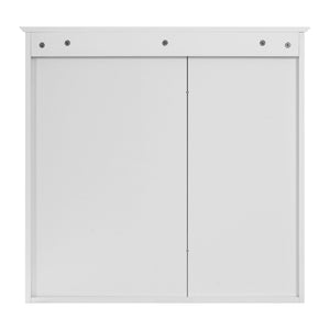 English Elm 2-in-1 Matte Wall Mounted Medicine Cabinet Soft Close Mirror Storage for Bathroom Vanity White N710P389456K