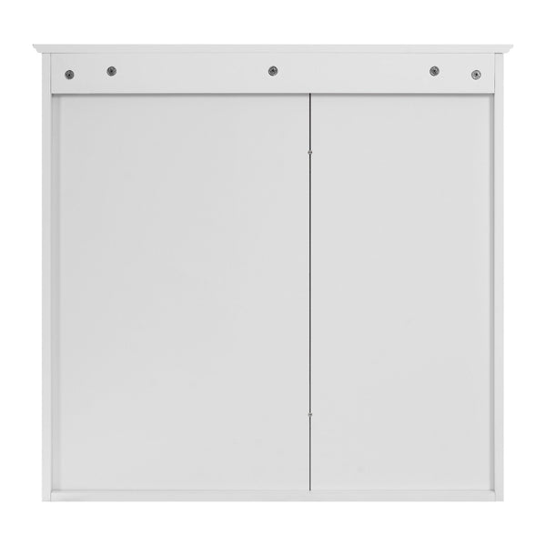 English Elm 2-in-1 Matte Wall Mounted Medicine Cabinet Soft Close Mirror Storage for Bathroom Vanity White N710P389456K