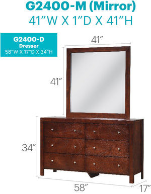 English Elm Burlington Elegant Five-Drawer Chest with Dovetail Drawers and Nickel Hardware, Durable Wood Veneer Storage Cherry 19 L x 60 W x 37 H B078118335