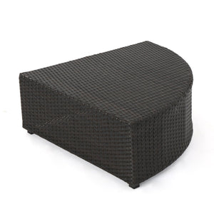 English Elm Christopher Knight Home® - SANTA SANTA CRUZ Corner & Table Set — PE Rattan Patio Sofa with Water-Resistant Cushions, No Assembly Required Dark Brown 52977.00SETIRN