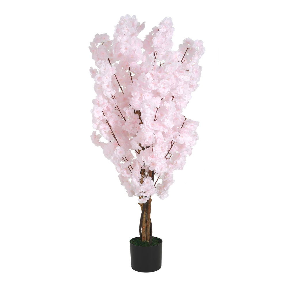 English Elm Christopher Knight Home® - 43" Artificial Cherry Blossom Tree Silk Pink in Black Pot — Lifelike Sakura Decor, Pre-Potted, No Assembly (43" H) N772P286776P