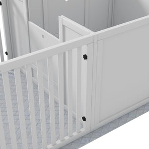 English Elm Pawhut Whelping Box With Waterproof Pee Pad, Adjustable Door & Dual-Compartment Design For All Breeds W2225P217621-GIGA