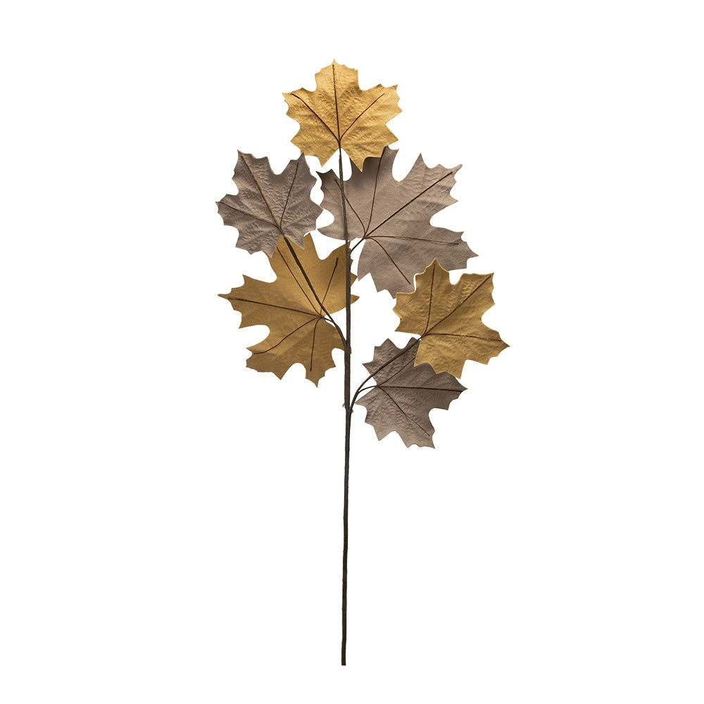 English Elm Set of 6 Velvet Maple Leaf Spray 35" — Rustic Harvest Table & Vase Accents for Fall Farmhouse Decor W2078P246207