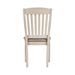 English Elm Set Of 2 Farmhouse Dining Chairs With Tan Upholstery And Cream Finish For Timeless Appeal B016P314583-GIGA