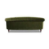 English Elm La Rosa Victorian Chesterfield Tufted Sofa, Olive Green Performance Velvet