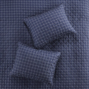 English Elm 3 Madison Park Timber Reversible Quilt Set Full/Queen – Green Navy Patchwork Lodge Style, Soft Cotton-Rich Fill, Machine Washable B03597591