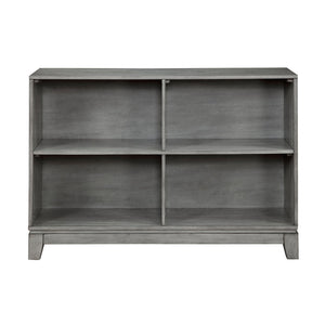 English Elm Gray 6-Shelf Bookcase with Okume Veneer Rustic-Transitional Design, Sturdy Storage for Home Office Gray 46.5 L x 30.75 W x 9.25 H B011P294715