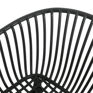 English Elm Christopher Knight Home® - Mykonos Weather-Resistant Outdoor Dining Chair Set of 2 with Durable Resin Frame and Perforated Design Black N775P176700B