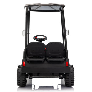 English Elm 24v Kids Electric Ride on Truck Four Seat All Wheel Drive Spring Suspension Sunshade Blue W1578P381256
